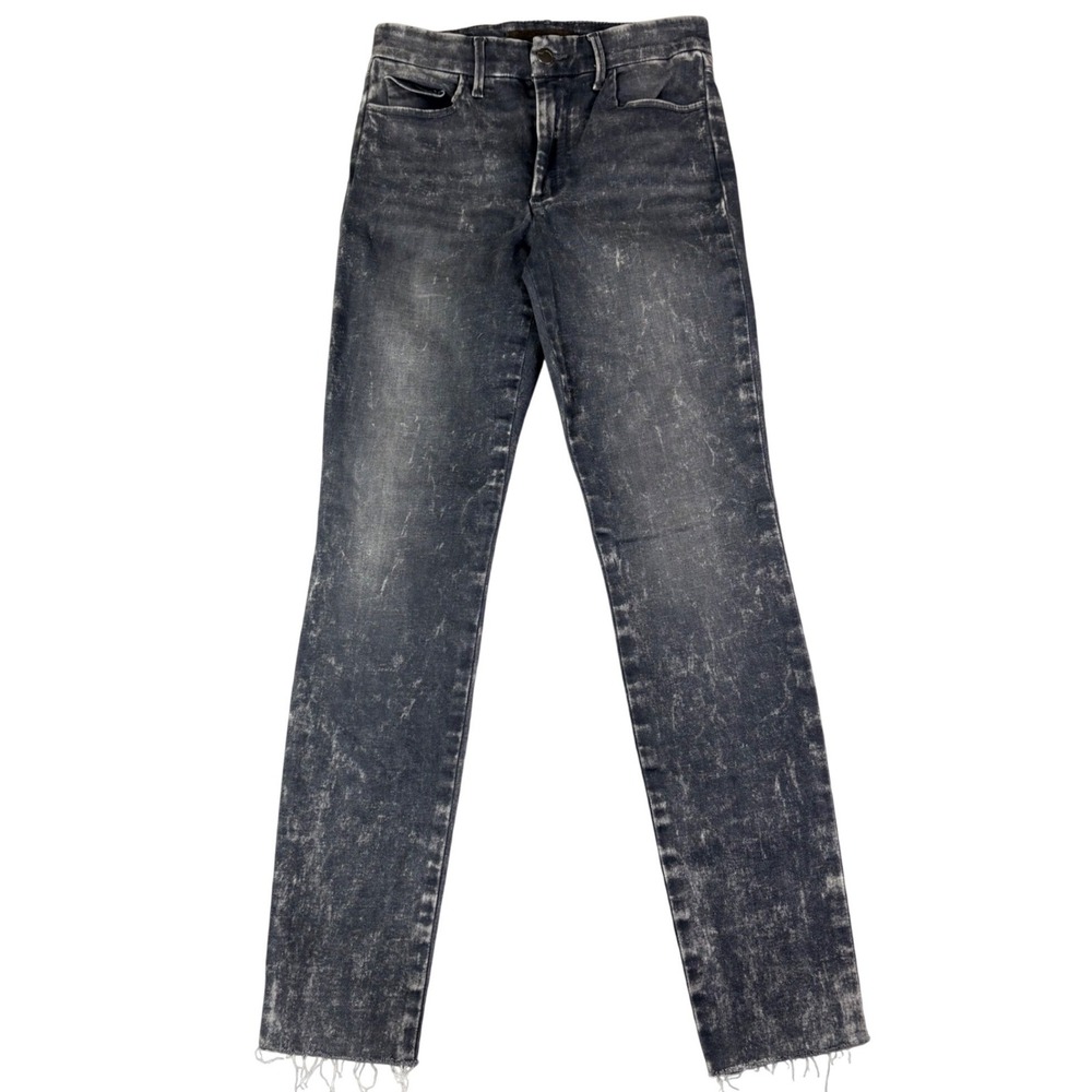 Joe's Jeans 25 Gray The Charlie Flawless Jeans High Rise Skinny Raw Hem Retro